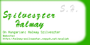 szilveszter halmay business card